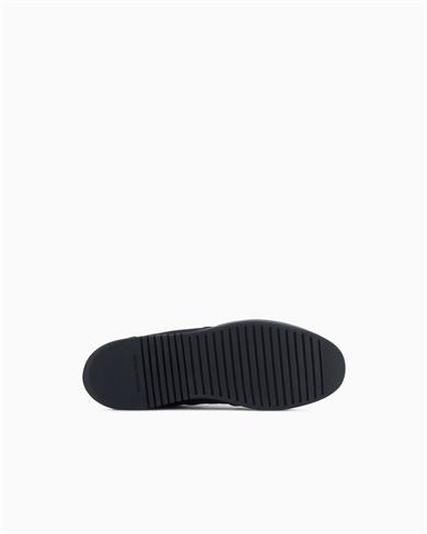 Emporıo Armani Erkek Bağcıklı Bağlama Yuvarlak Burun Deri Rahat Taban Siyah Sneaker EM003062 AF18210-UC001