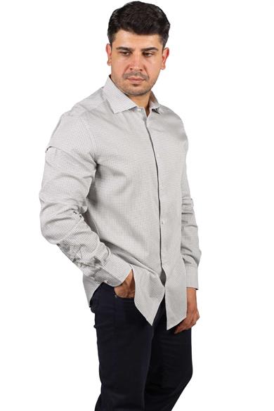 Emporıo Armani Erkek Desenli Uzun Kollu Gömlek Yakalı Günlük Beyaz1 Gömlek 6L1C86 1NMVZ-F143