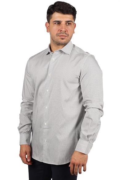 Emporıo Armani Erkek Desenli Uzun Kollu Gömlek Yakalı Günlük Beyaz1 Gömlek 6L1C86 1NMVZ-F143