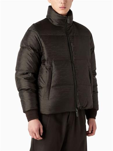 Emporıo Armani Erkek Dokuma Kumaş Dik Yaka Fermuarlı F556 Kahverengi Mont 6R1B65 1NVSZ-F556
