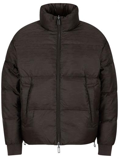 Emporıo Armani Erkek Dokuma Kumaş Dik Yaka Fermuarlı F556 Kahverengi Mont 6R1B65 1NVSZ-F556