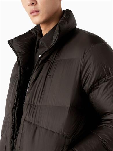 Emporıo Armani Erkek Dokuma Kumaş Dik Yaka Fermuarlı F556 Kahverengi Mont 6R1B65 1NVSZ-F556