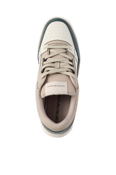 Emporıo Armani Erkek Düz Taban Kırmızı İşaret Ve Kalp Desenli Çok Renkli Sneaker X4X688 XR333-U568