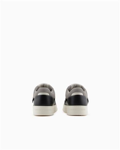 Emporıo Armani Erkek Düz Taban Kırmızı İşaret Ve Kalp Desenli Siyah Sneaker X4X688 XR333-U566