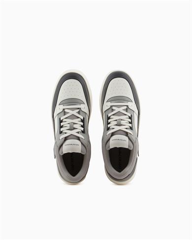 Emporıo Armani Erkek Düz Taban Kırmızı İşaret Ve Kalp Desenli Siyah Sneaker X4X688 XR333-U566