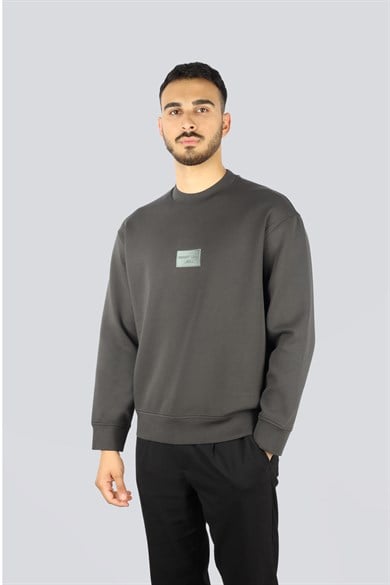 Emporio Armani Emporıo Armani Erkek Fermuarlı ve Kabartmalı Kartal Logolu Regular Fit Kapüşonlu Siyah1 Sweatshirt EM001045 AF100131-U8168