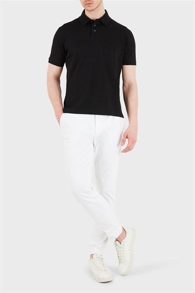 Emporıo Armani Erkek Kısa Kol Pamuklu Regular Fit Siyah Polo Yaka T-Shirt EM004912 AF10762-FC346