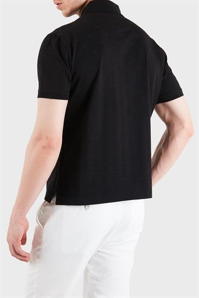 Emporıo Armani Erkek Kısa Kol Pamuklu Regular Fit Siyah Polo Yaka T-Shirt EM004912 AF10762-FC346