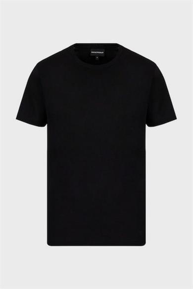 Emporıo Armani Erkek Logolu Kısa Kollu Pamuklu Siyah T-Shirt 8N1T84 1JQ3Z-0999