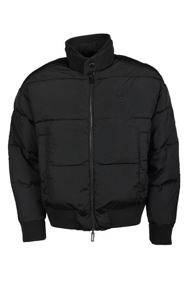 Emporıo Armani Erkek Logolu Fermuar Kapamalı Cepli Kışlık Siyah Mont 6R1B75 1NFEZ-0999
