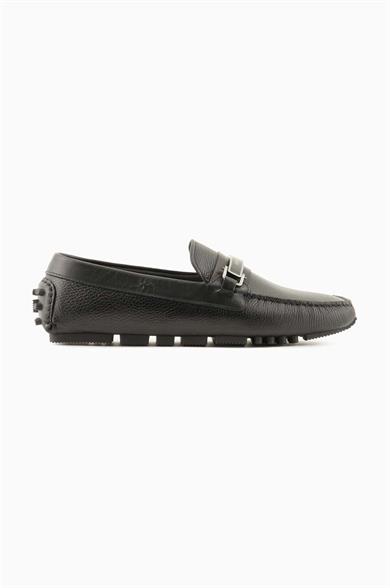 Emporıo Armani Erkek Logolu Bağcıklı Deri Siyah Casual X4B151 XN882-K001