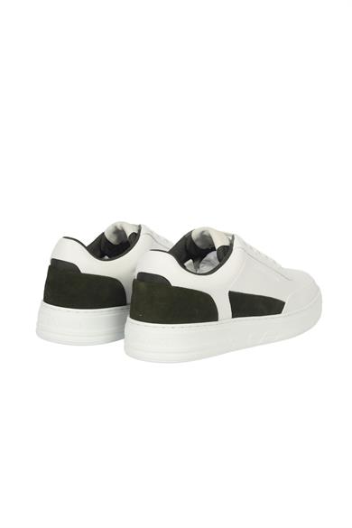 Emporıo Armani Erkek Marka Logolu Bağcıklı Kaydırmaz Tabanlı Günlük Beyaz Sneaker X4X645 XN958-T439