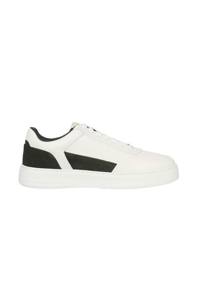 Emporıo Armani Erkek Marka Logolu Bağcıklı Kaydırmaz Tabanlı Günlük Beyaz Sneaker X4X645 XN958-T439