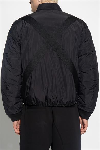 Emporıo Armani Erkek Marka Logo Detaylı Dik Yaka Fermuar Kapamalı Siyah Mont 6R1B84 1NHMZ-0066