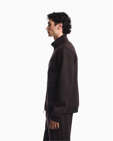 Emporıo Armani Erkek Normal Kesim Fermuarlı Dik Yakalı Metal Plaka Logolu Uzun Kollu Siyah Ceket EM006821 AF17545-U6030
