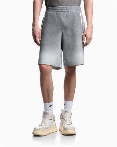 Emporıo Armani Erkek Normal Kesim Elastik Bel Bantlı Çift Jarse Kumaş Gri Şort & Bermuda EM005193 AF10013-FB488