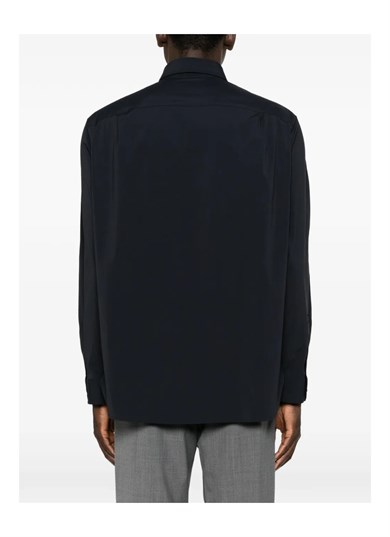 Emporıo Armani Erkek Normal Kesim Esnek Kumaş Uzun Kollu Lacivert Gömlek EM006690 AF27876-UB118