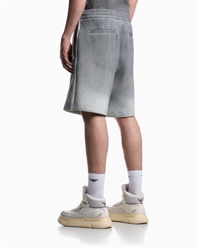 Emporıo Armani Erkek Normal Kesim Elastik Bel Bantlı Çift Jarse Kumaş Gri Şort & Bermuda EM005193 AF10013-FB488