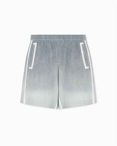 Emporıo Armani Erkek Normal Kesim Elastik Bel Bantlı Çift Jarse Kumaş Gri Şort & Bermuda EM005193 AF10013-FB488