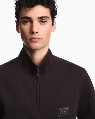 Emporıo Armani Erkek Normal Kesim Fermuarlı Dik Yakalı Metal Plaka Logolu Uzun Kollu Siyah Ceket EM006821 AF17545-U6030
