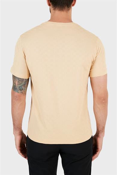 Emporıo Armani Erkek Pamuklu Marka Logolu Bisiklet Yaka Bej T-Shirt 3K1T7P 1JM8Z-112