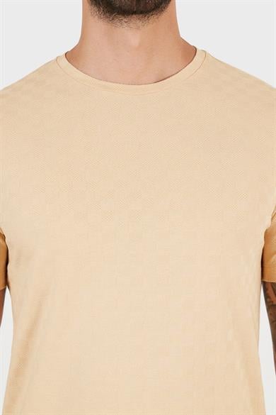 Emporıo Armani Erkek Pamuklu Marka Logolu Bisiklet Yaka Bej T-Shirt 3K1T7P 1JM8Z-112