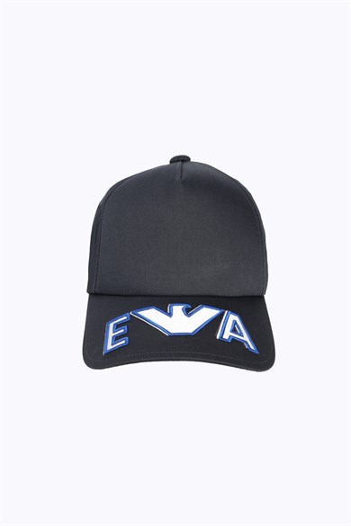 Emporıo Armani Erkek Pamuklu İşleme Logo Detaylı Kanvas MB597 Spor Şapka EM004846 AF23344-MB597