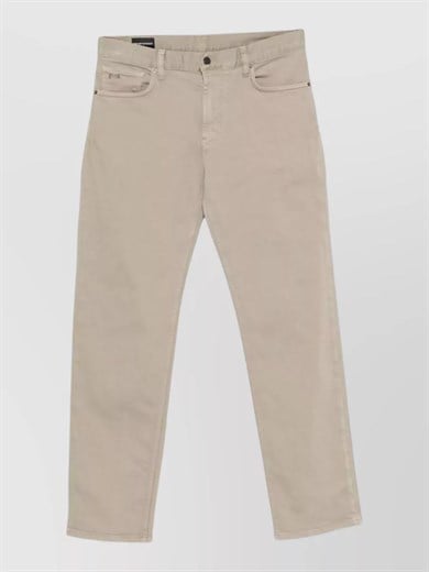 Emporıo Armani Erkek Regular Fit Normal Bel Düz Paça Pamuklu Denim Bej Pantolon EM000763 AF24540-U8049