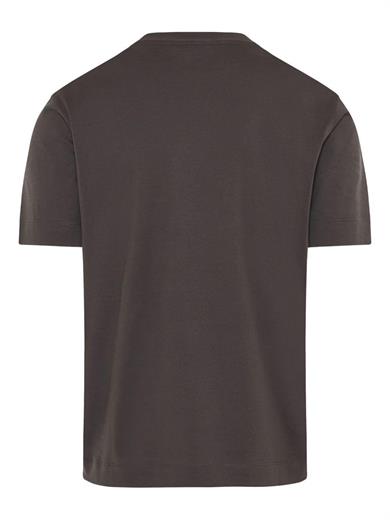 Emporıo Armani Erkek Regular Fit Yuvarlak Yaka Kartal Kabartmalı Kısa Kollu Kahverengi T-Shirt EM001040 AF13669-U8168