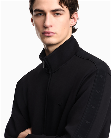 Emporıo Armani Erkek Regular Fit Dik Yaka Uzun Kollu Siyah Sweatshirt EM005222 AF10013-UC001