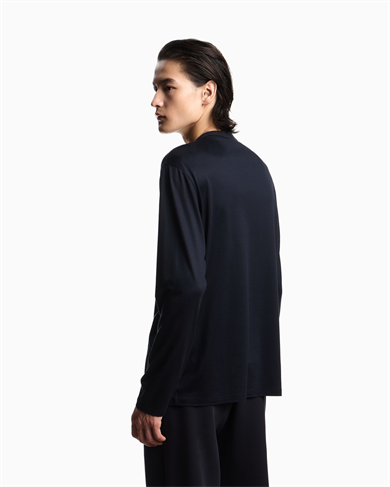 Emporıo Armani Erkek Slim Fit Bisiklet Yakalı Uzun Kollu Lacivert Sweatshirt EM004591 AF13747-UB118