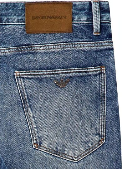 Emporıo Armani Erkek Slim Fit Beş Cepli Esnek Yıkamalı Denim Lacivert Jeans EM000121 AF27776-MB001