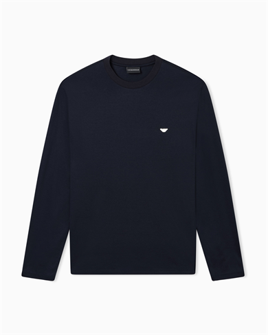 Emporıo Armani Erkek Slim Fit Bisiklet Yakalı Uzun Kollu Lacivert Sweatshirt EM004591 AF13747-UB118