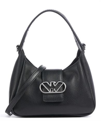 Emporıo Armani Kadın Deri Marka Logolu Askılıklı Fermuarlı Siyah Omuz Çantası Y3E235 YWQ9X-80001