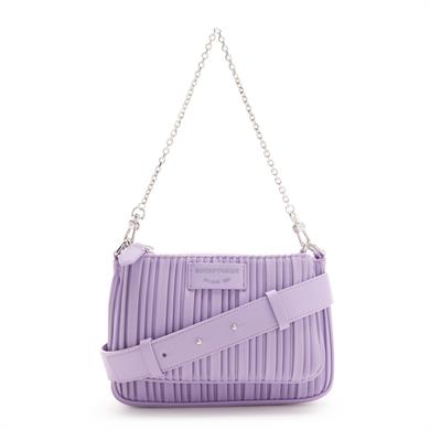 Emporıo Armani Kadın Logolu Fermuarlı Deri Günlük Kullanım Mor Omuz Çantası Y3H317 YWQ4E-80264
