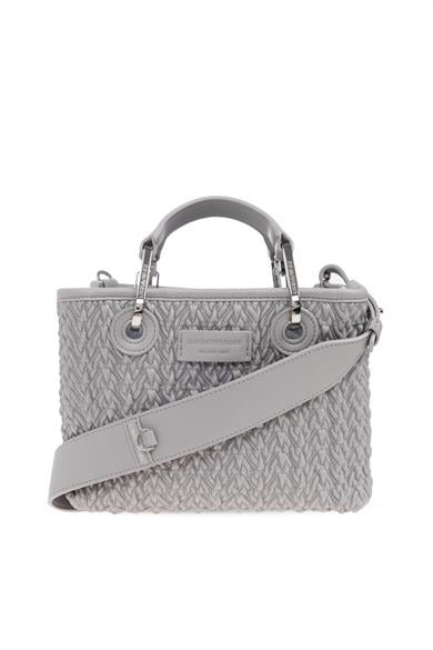 Emporio Armani Emporıo Armani Kadın Örgü Desenli Çapraz Omuz Askılı Gri Omuz Çantası EW000382 AF18941-U8028