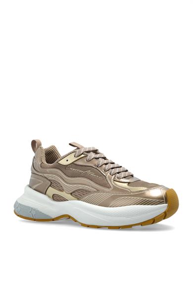 Emporıo Armani Kadın Yüksek ve Rahat Taban File Detaylı Logo İmzalı Bej Sneaker EW003056 AF19766-M6203