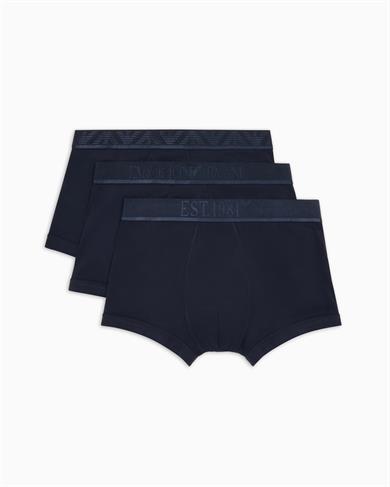 Emporıo Body Erkek Beli Lastikli Pamuklu Slim Fit 3lü Lacivert Boxer EM000259 AF10780-MB139
