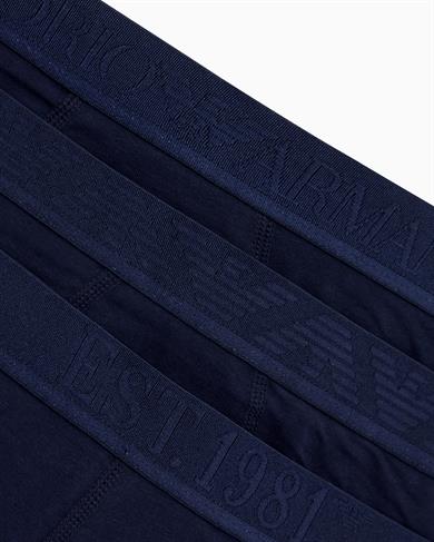 Emporıo Body Erkek Beli Lastikli Pamuklu Slim Fit 3lü Lacivert1 Boxer EM000259 AF10780-MB254
