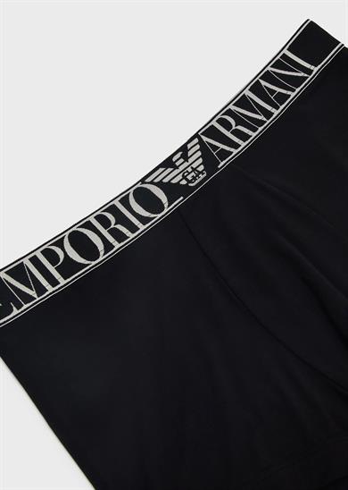 Emporıo Body Erkek Beli Lastikli Logolu Rahat Kesim Siyah Boxer 111389 3F511-00020