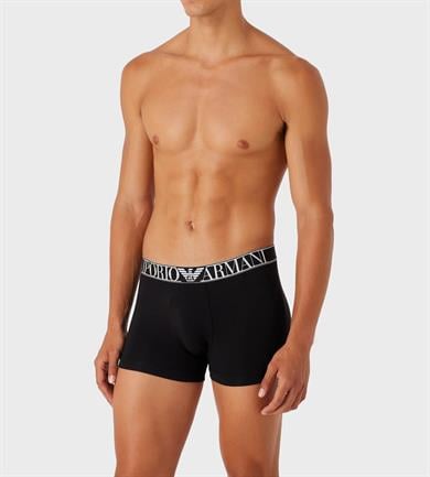 Emporio Armani Emporıo Body Erkek Beli Lastikli Logolu Rahat Kesim Siyah Boxer 111389 3F511-00020
