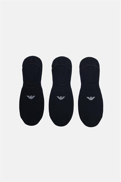 Emporıo Body Erkek Pamuklu Armani Kartal Logolu 3lü Paket Lacivert Çorap EM000548 AF14446-MB082