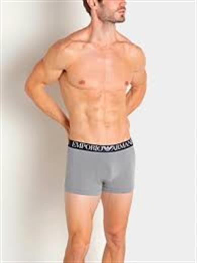 Emporıo Body Erkek Pamuklu Marka  Logolu Gri Boxer 111389 3R511-24841