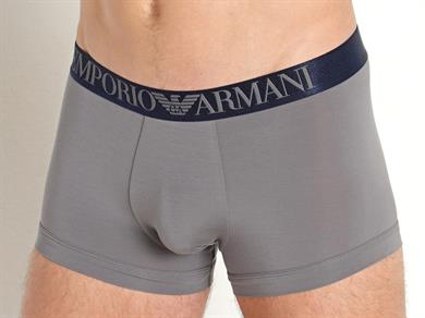 Emporio Armani Emporıo Body Erkek Yumuşak Dokulu Bel Bantta Logo İşlemeli Gri Boxer 111389 2F511-25642