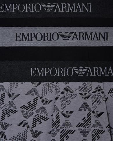 Emporıo Body Erkek Yumuşak Pamuklu Logolu Elastik Bel Bantlı 3lü Siyah Boxer EM000260 AF10800-MC200