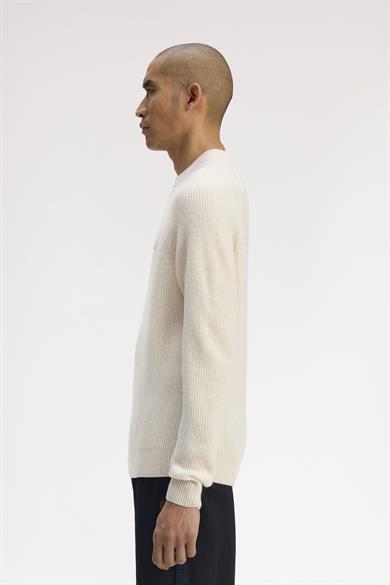 Fred Perry Erkek Bisiklet Yaka Uzun Kol Pamuklu Regular Fit Beyaz Hırka K1548-560