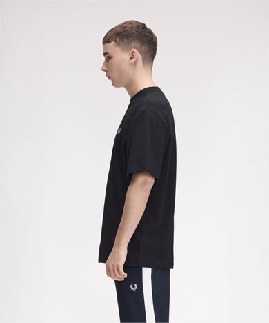 Fred Perry Erkek Bisiklet Yaka Pamuklu Normal Kesim Siyah T-Shirt M3491-102