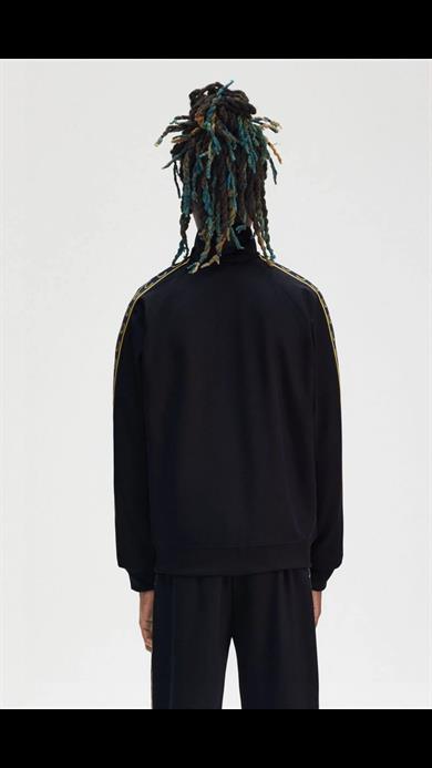 Fred Perry Erkek Omuzdan Kola Marka İşlemeli Huni Yaka Lacivert Ceket J5557-W75