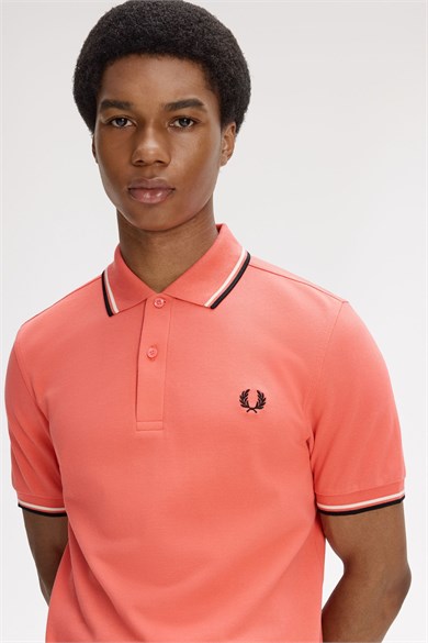Fred Perry Erkek Regular Fit Yakası Çizgi Desenli Kısa Kollu 04C Polo Yaka T-Shirt M3600P-04C