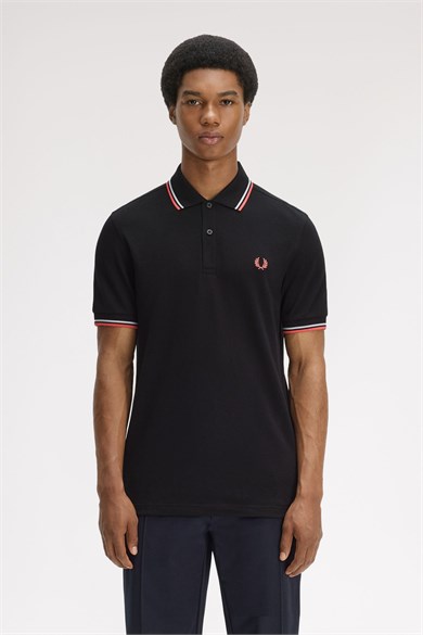 Fred Perry Erkek Regular Fit Yakası Çizgi Desenli Kısa Kollu 05C Polo Yaka T-Shirt M3600P-05C